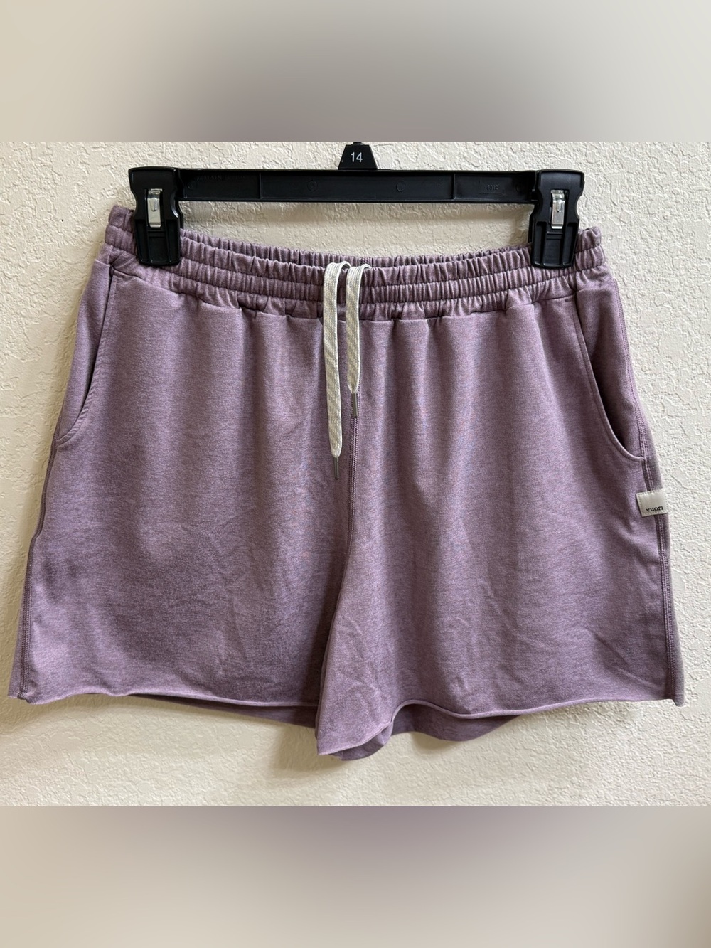 Vuori Mauve Drawstring Athletic Shorts with Pockets
